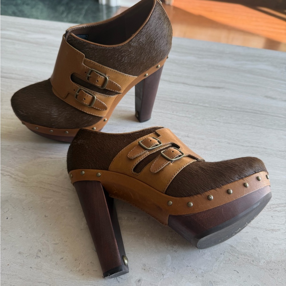 UGG Brown and Tan Women's Heels